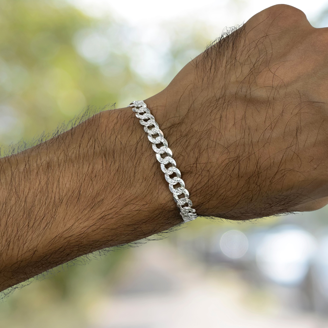 Curb Cuban Flat Chain Bracelet 0.7cm