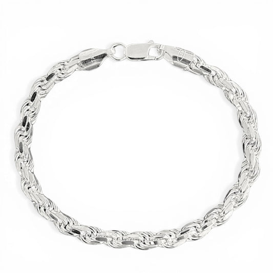 Twisted Rope - 925 Sterling Silver Bracelet