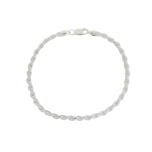 Twisted Rope Silver925 Bracelet 0.4cm