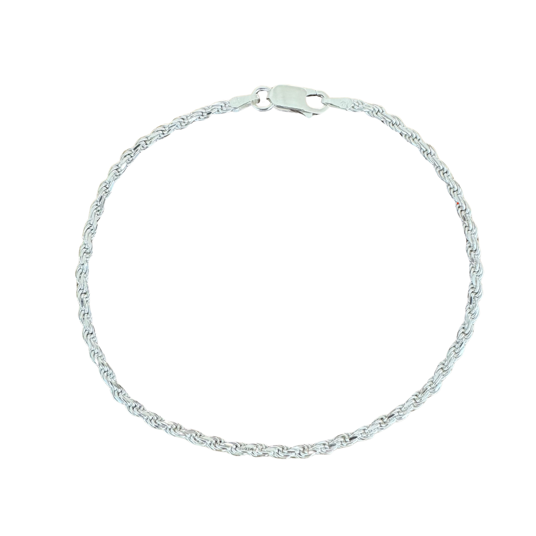Twisted Rope - 925 Sterling Silver Bracelet