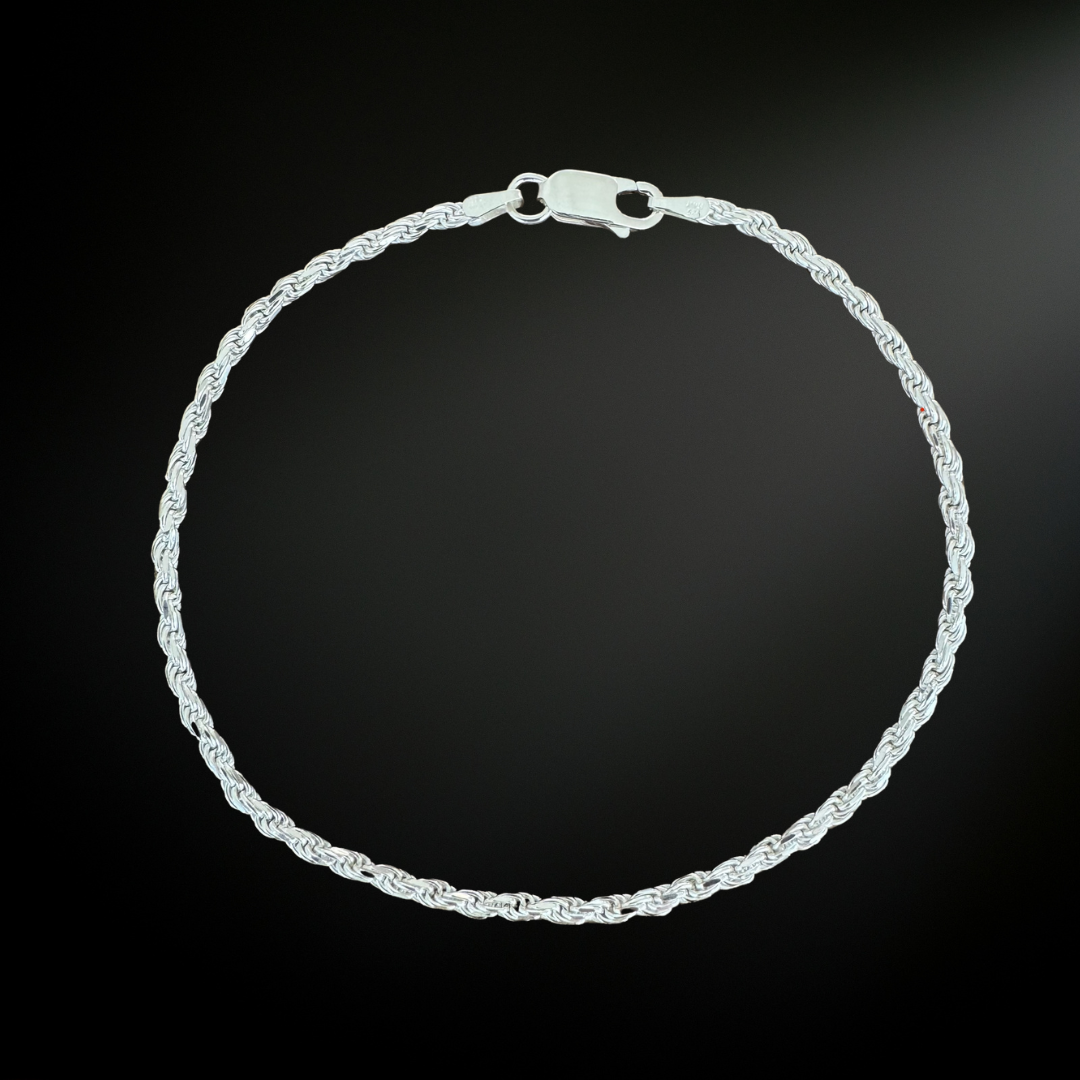 Twisted Rope Silver925 Bracelet 0.2cm