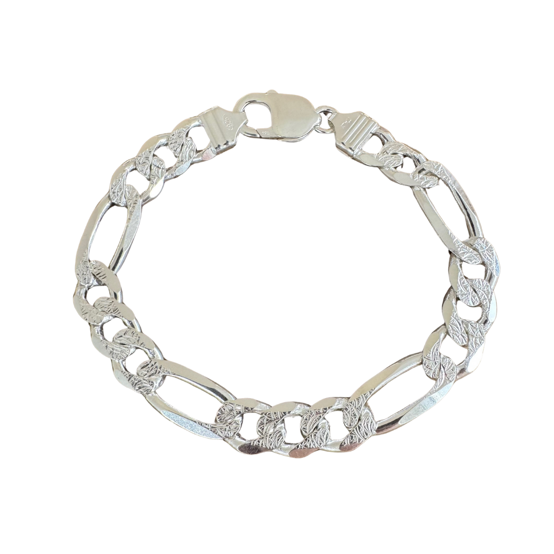 Figaro Silver925 Bracelet 1cm