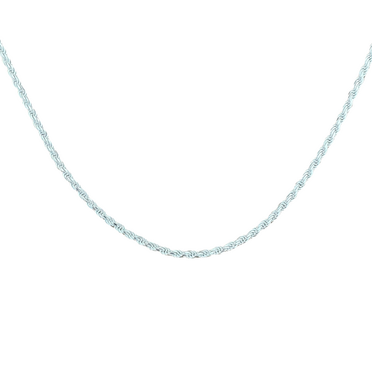 Twisted Rope Silver925 Necklace 0.3cm