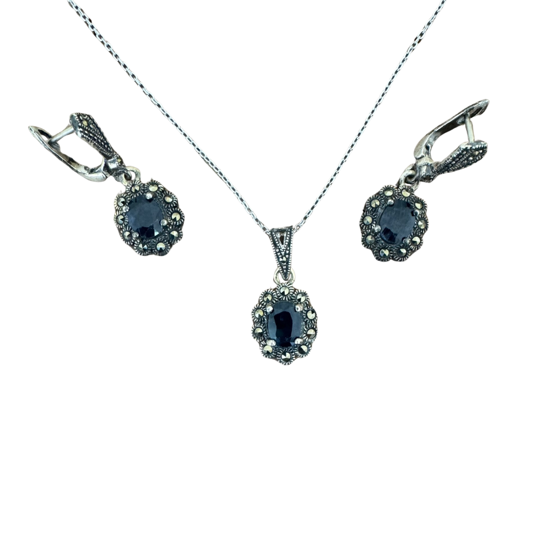 Dark Sapphire Silver925 Set