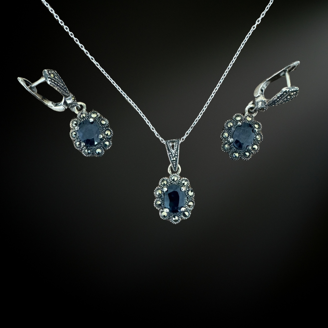 Dark Sapphire Silver925 Set
