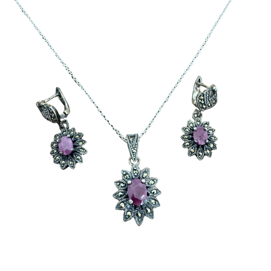 Ruby Silver925 Set
