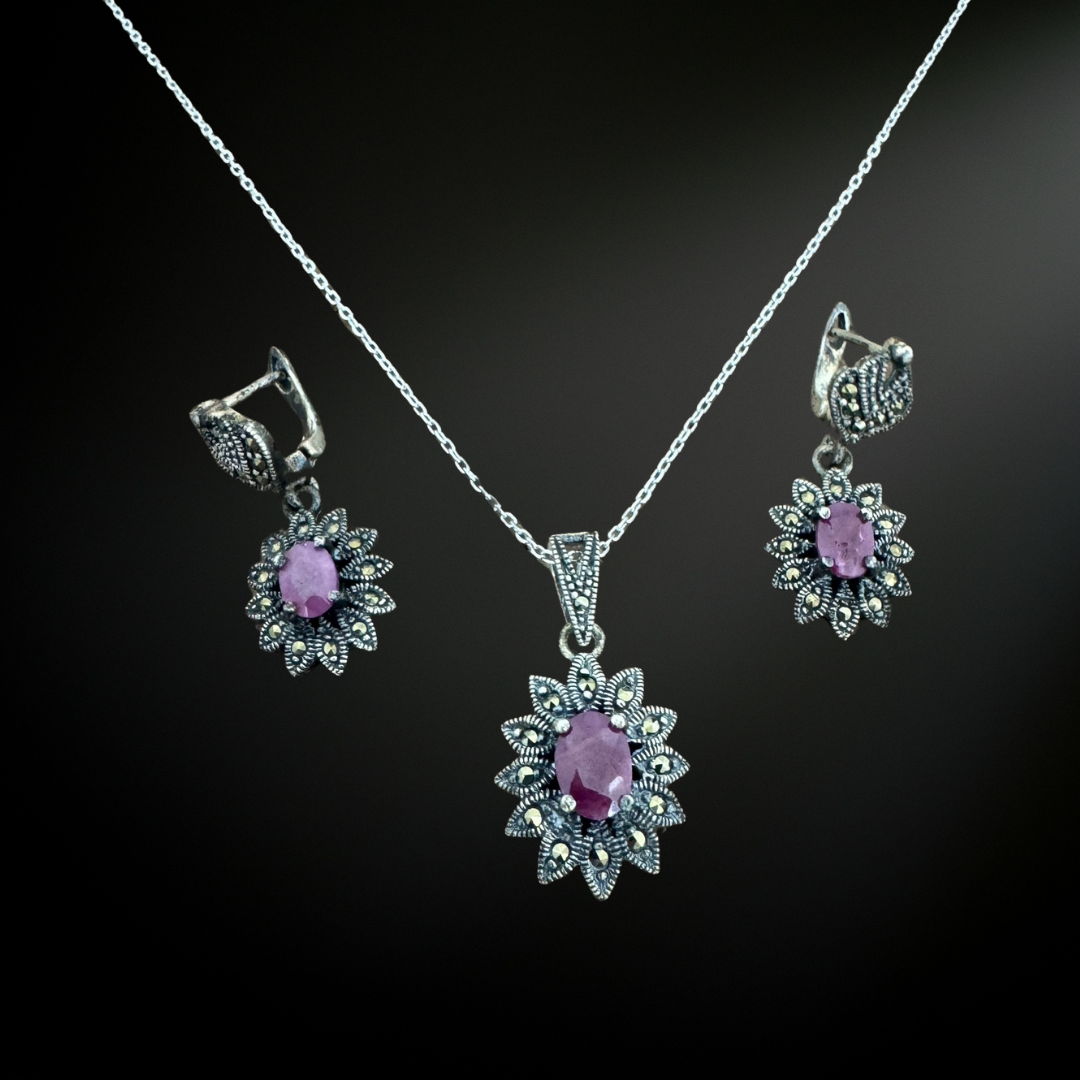 Ruby Silver925 Set