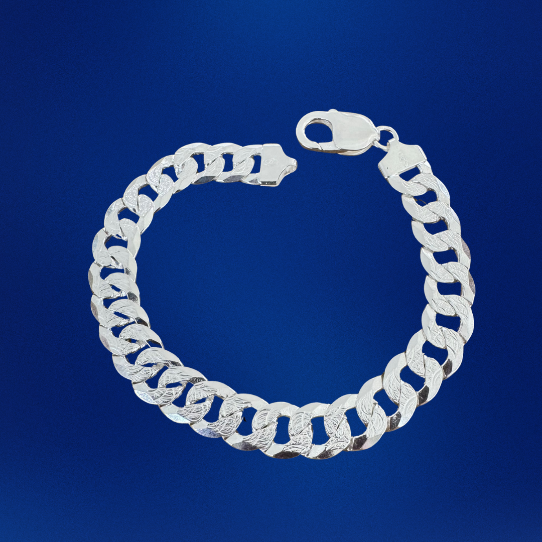 Curb Cuban Flat Chain Bracelet 1cm