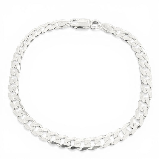 Curb Chain - 925 Sterling Silver Bracelet