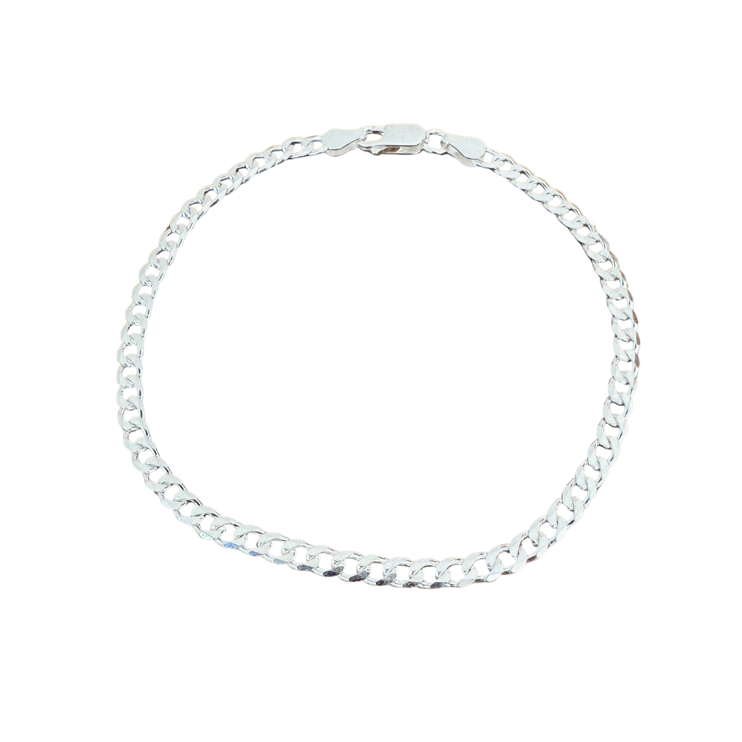 Curb Chain - 925 Sterling Silver Bracelet