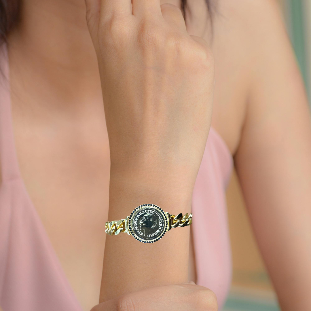 Coin Cubic Bracelet