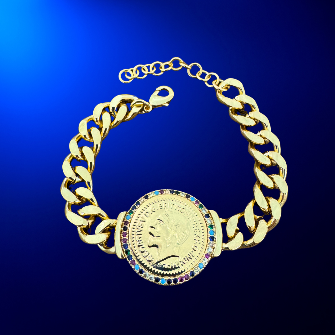 Coin Cubic Bracelet