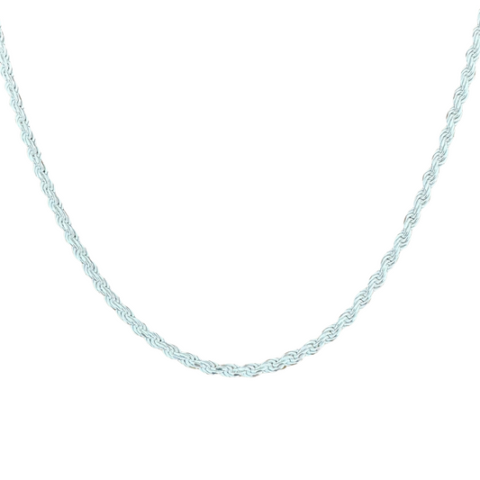 Twisted Rope Silver925 Necklace 0.4cm