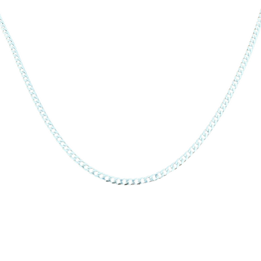 Curb Chain Silver925 Necklace 0.3cm