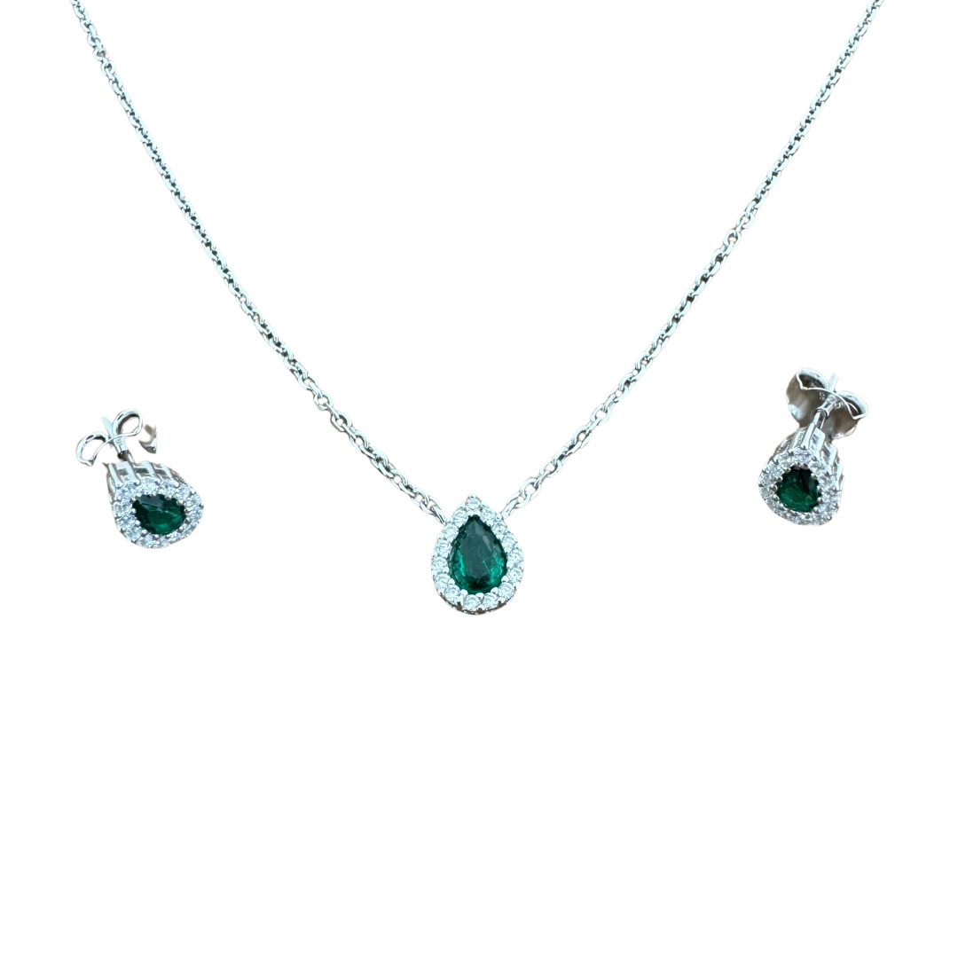 Drop Cubic Silver925 Set