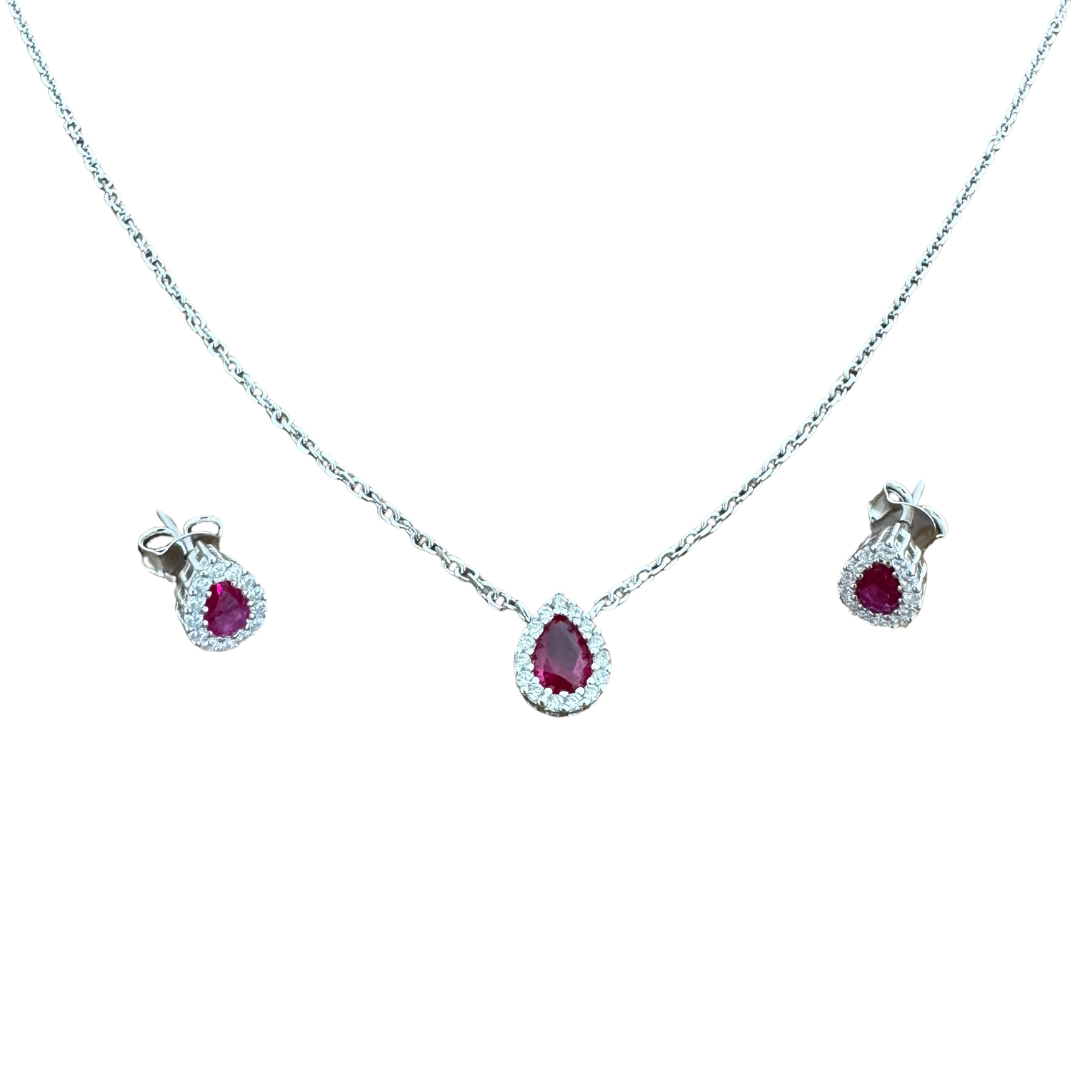 Drop Cubic Silver925 Set