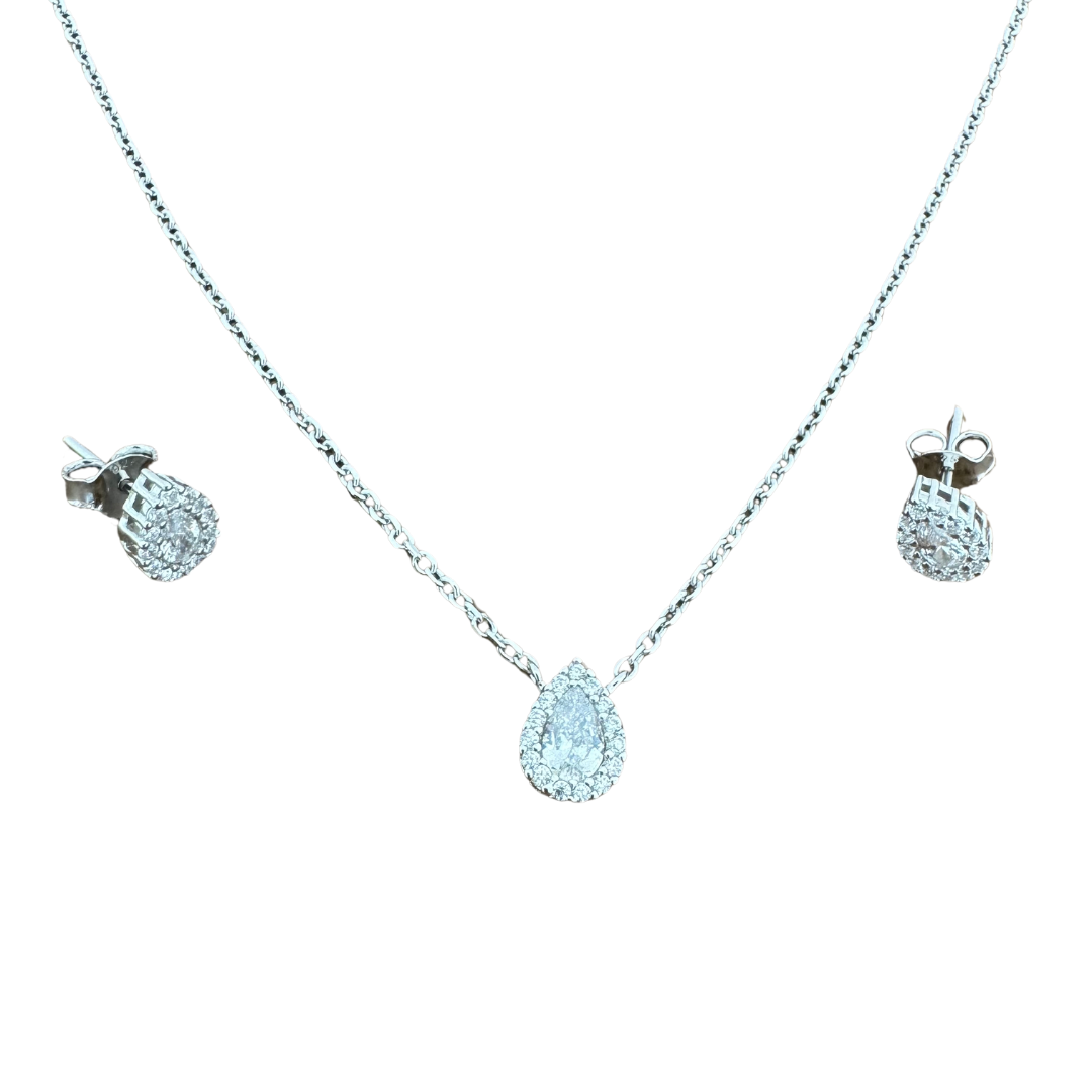 Drop Cubic Silver925 Set