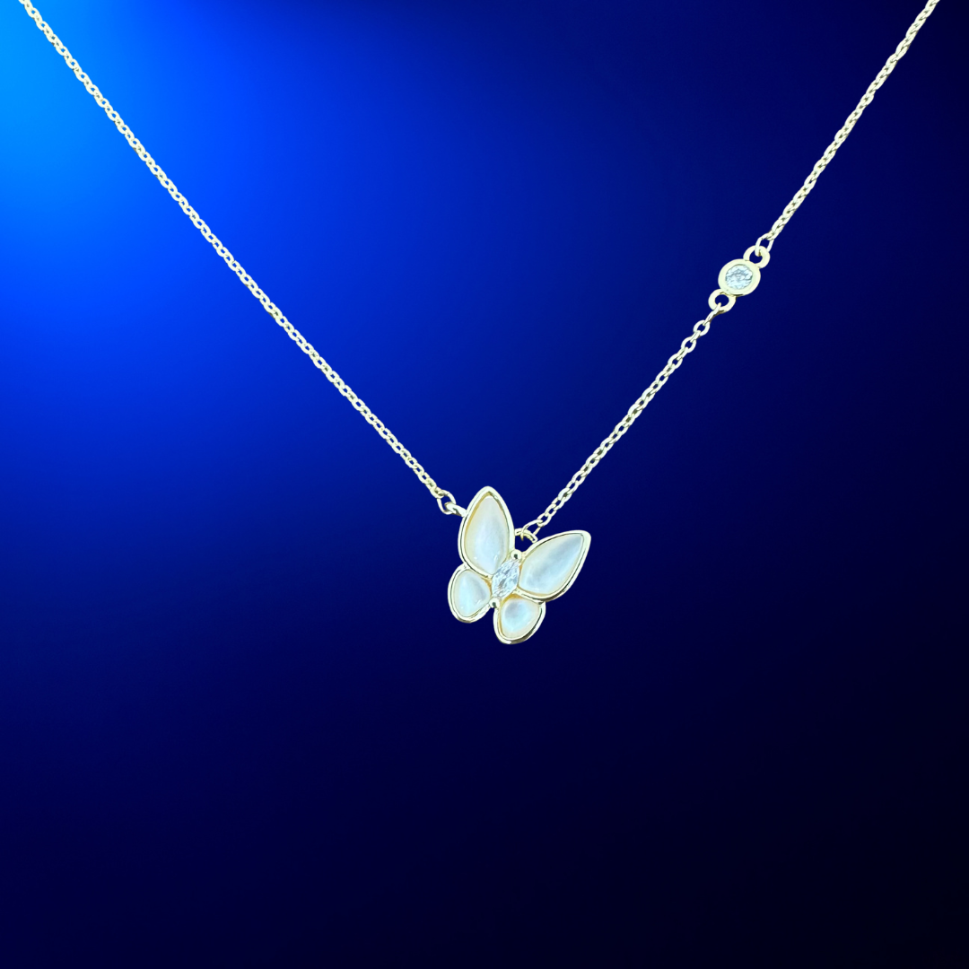 MOP Butterfly Necklace