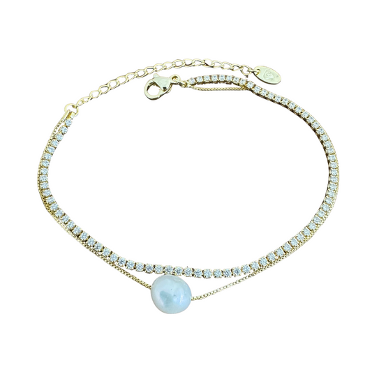 Tennis Pearl Bracelet