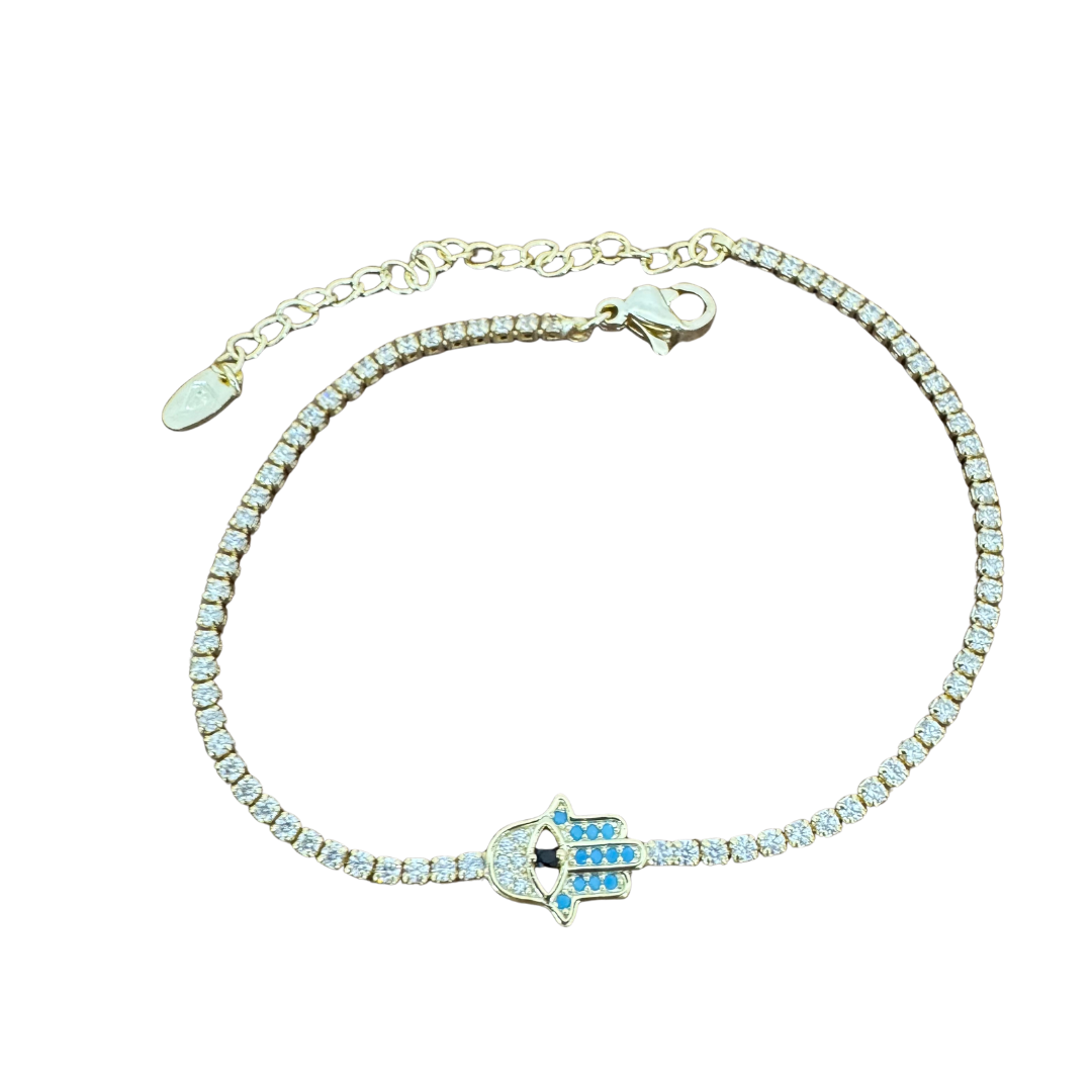 Hamsa Tennis Bracelet