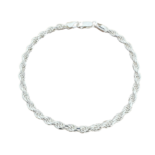Twisted Rope Silver925 Bracelet 0.35 cm