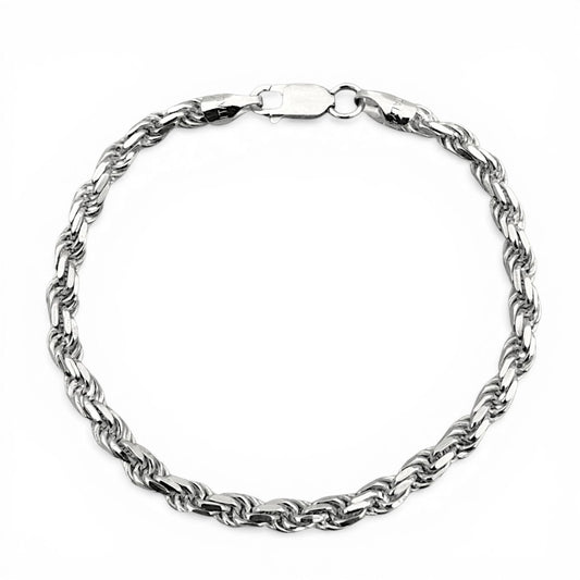 Twisted Rope - 925 Sterling Silver Bracelet